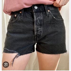 Levi’s black high-waisted shorts
